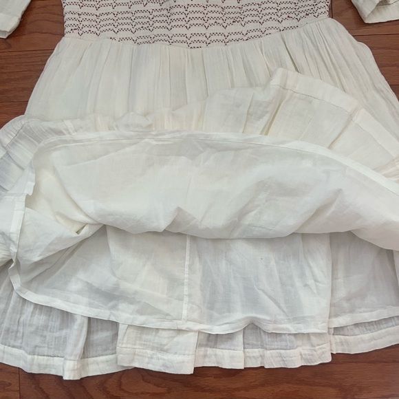 Free People Easy To Love Ivory Mini Dress Size Large NWT - Picture 8 of 16